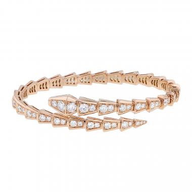 Bracelet semi-rigide Bulgari Serpenti Viper en or rose et diamants