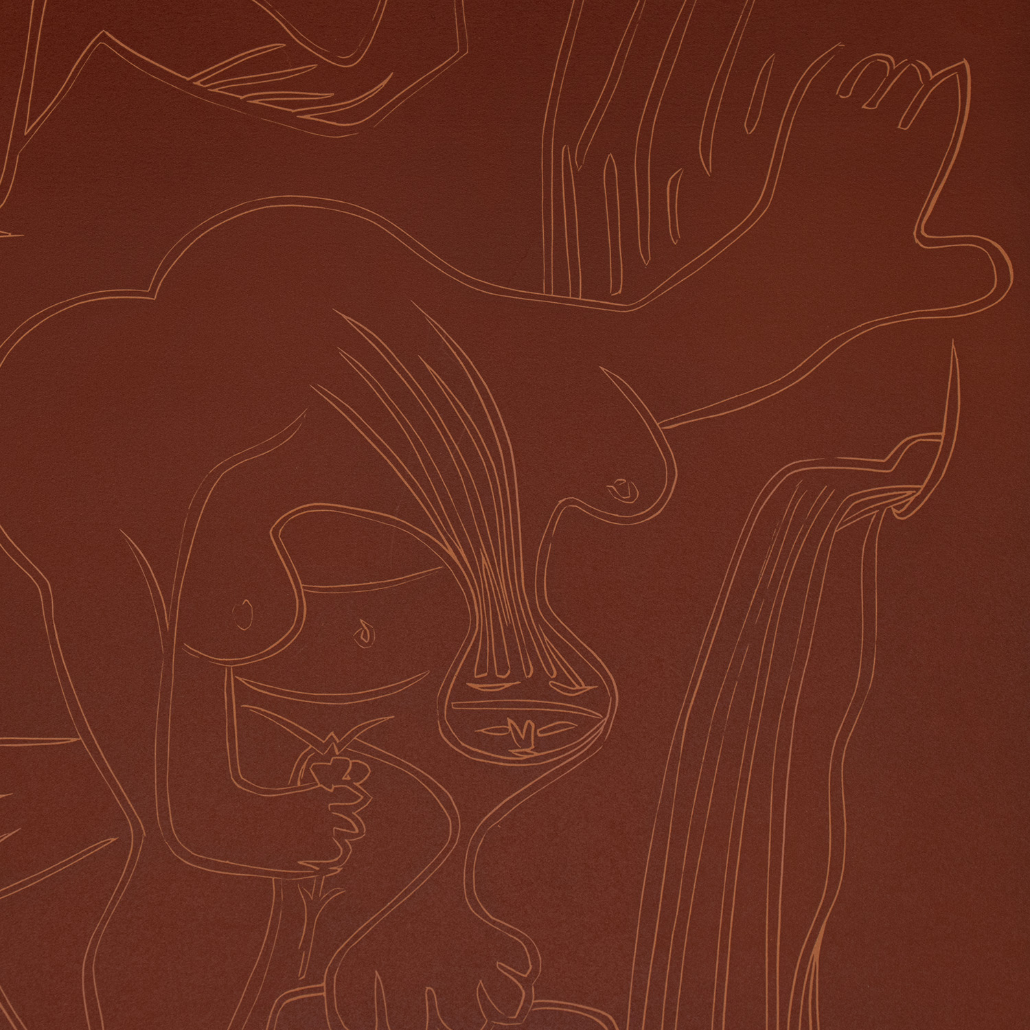 Pablo Picasso (1881-1973), Femme nue à la source - 1962, Linocut in colors, on Arches paper (1st state of three) - Detail D1