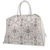 Alaïa   shopping bag  in white leather - 00pp thumbnail