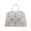 Alaïa   shopping bag  in white leather - 360 thumbnail