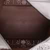 Alaïa   shopping bag  in white leather - Detail D3 thumbnail