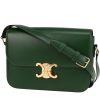 Sac bandoulière Celine  Triomphe moyen modèle  en cuir vert - 00pp thumbnail