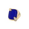 Pomellato Ritratto medium model ring in pink gold, lapis-lazuli and diamonds - 00pp thumbnail