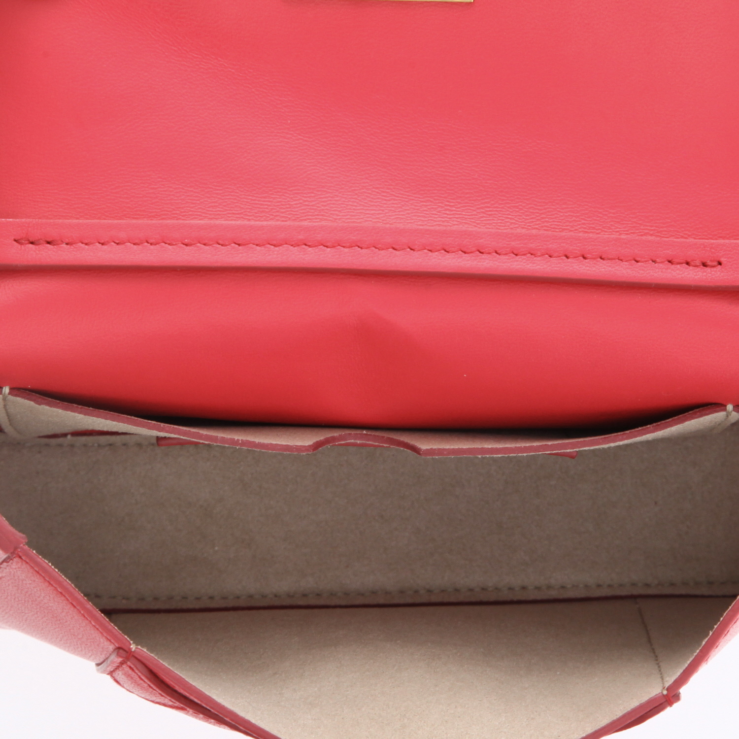 Bolso bandolera Givenchy  GV3 modelo pequeño  en cuero acolchado rojo - Detail D3