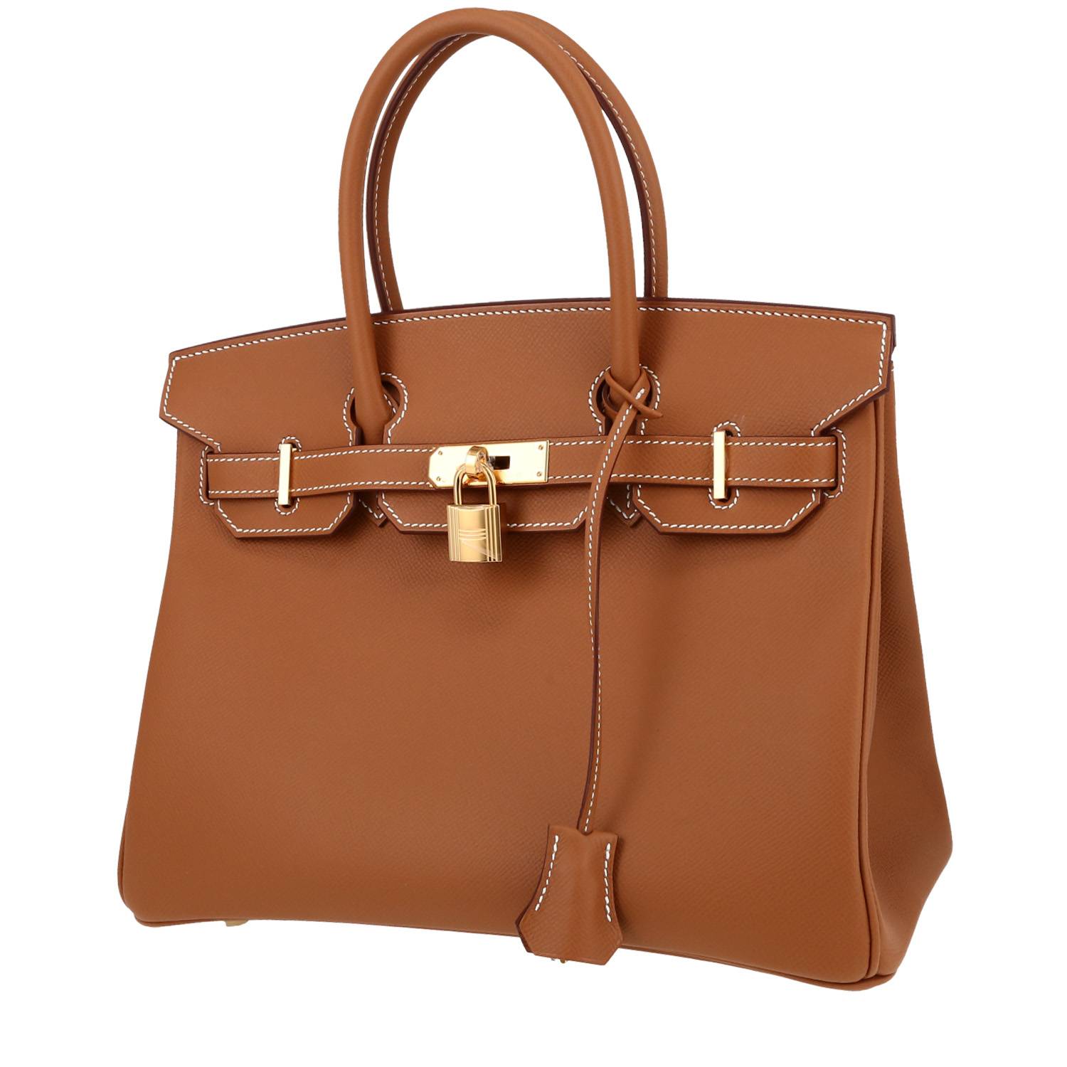 Hermès  Birkin 30 cm handbag  in gold epsom leather - 00pp