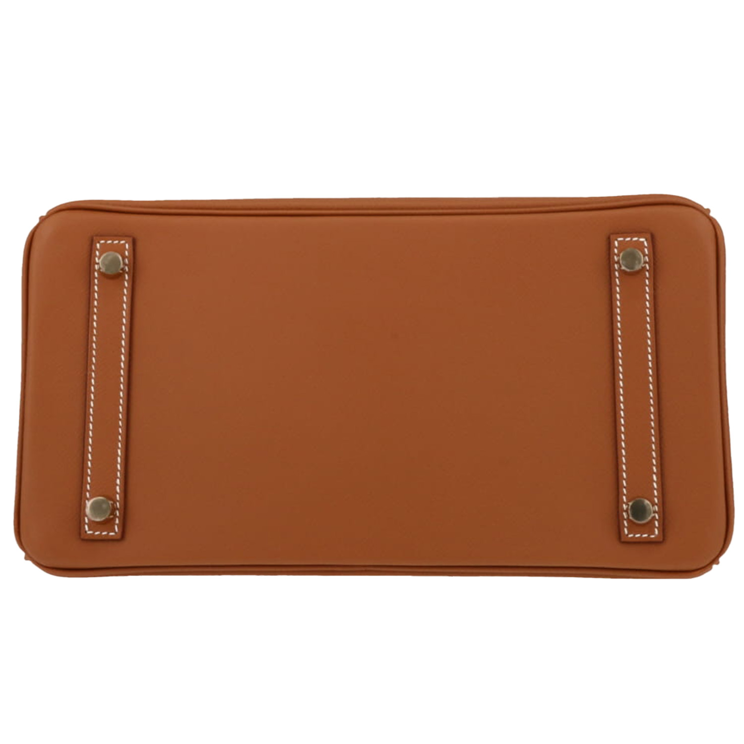 Bolso de mano Hermès  Birkin 30 cm en cuero epsom color oro - Detail D1