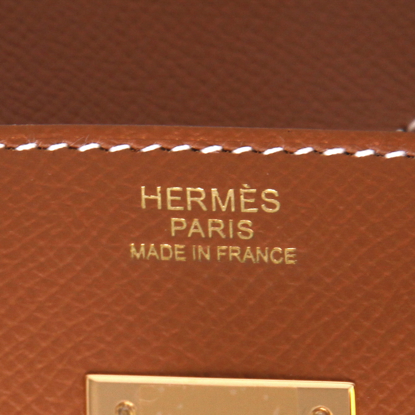 Sac à main Hermès  Birkin 30 cm en cuir epsom gold - Detail D2