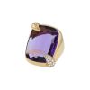 Pomellato Ritratto large model ring in pink gold, amethyst and diamonds - 00pp thumbnail