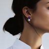 Pomellato Nudo earrings in pink gold, amethysts and diamonds - Detail D1 thumbnail