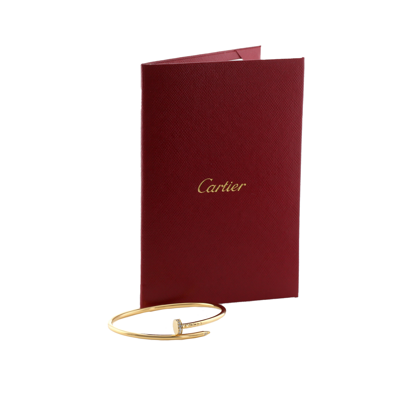 Brazalete Cartier Juste un clou modelo pequeño de oro amarillo y diamantes - Detail D2