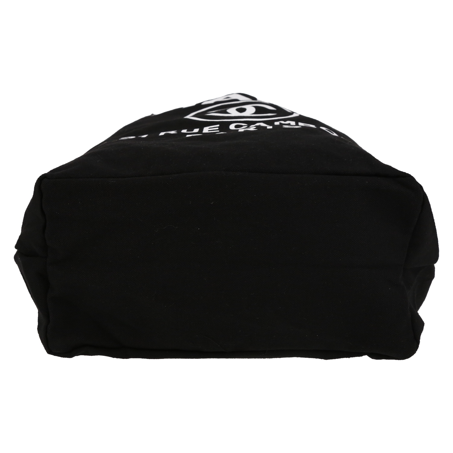 Chanel   shopping bag  in black canvas - Detail D1