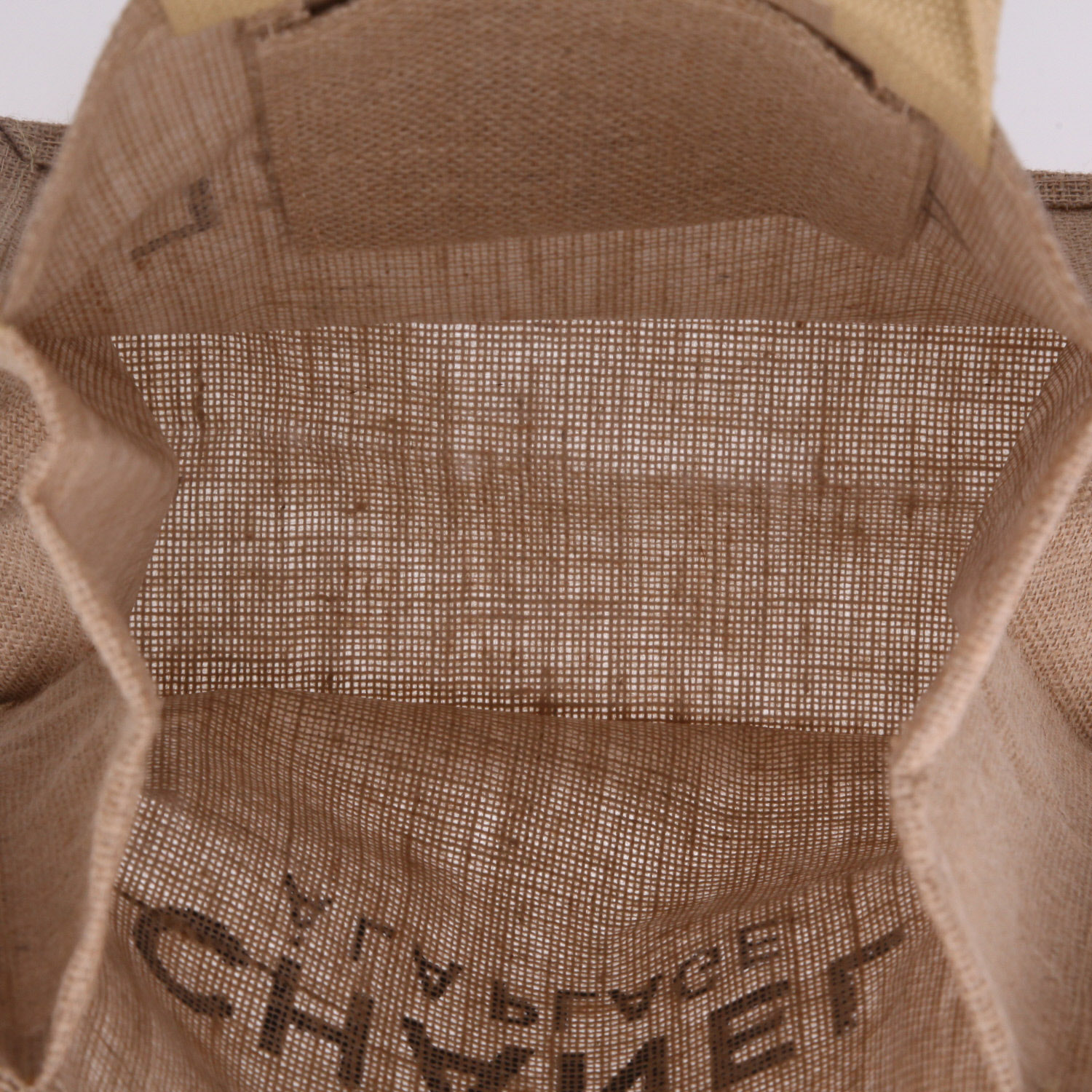 Bolso Cabás Chanel   en lona de yute beige - Detail D2