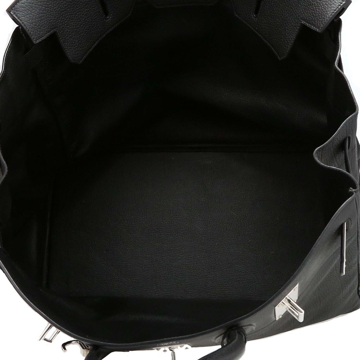 Hermès  Haut à Courroies weekend bag  in black togo leather - Detail D3