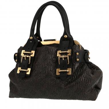 Borsa Louis Vuitton  Motard in pelle verniciata monogram nera