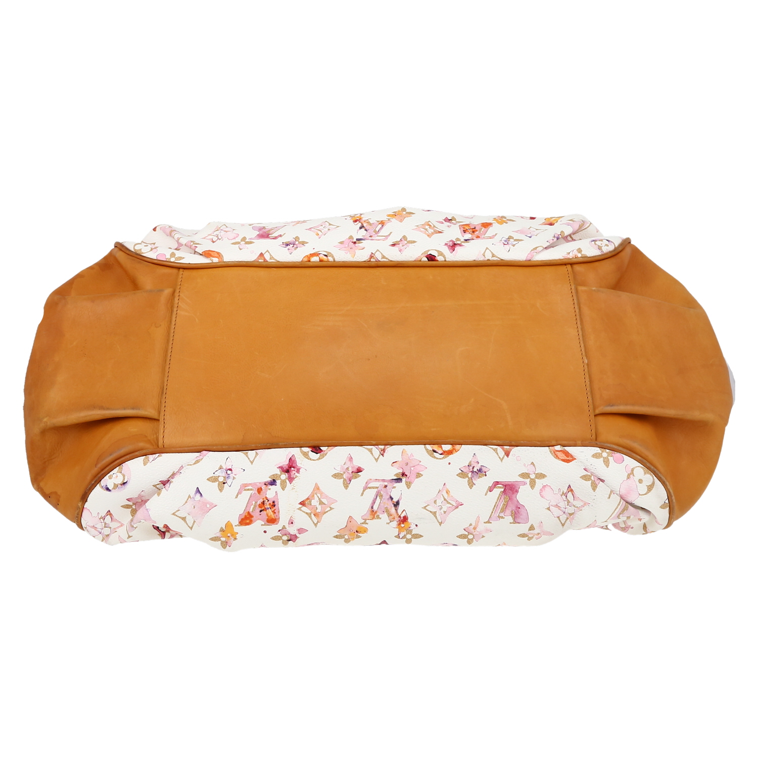 Sac à main Louis Vuitton  Editions Limitées en toile monogram rose et cuir naturel - Detail D1