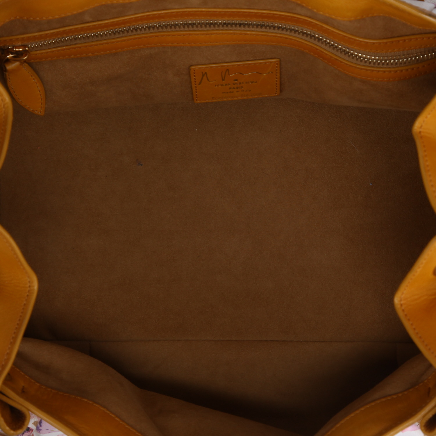 Borsa Louis Vuitton  Editions Limitées in tela monogram rosa e pelle naturale - Detail D2