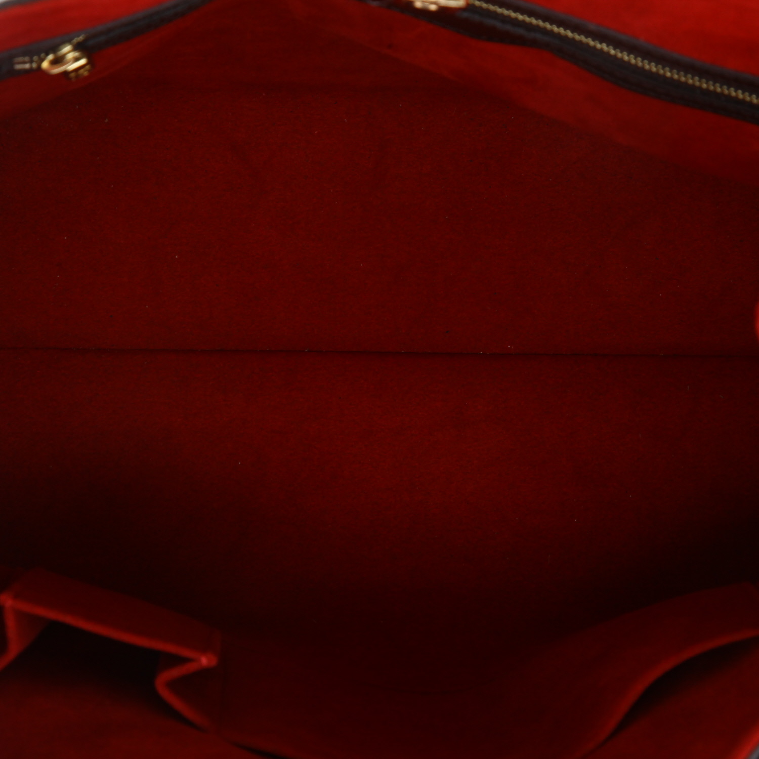 Sac cabas Louis Vuitton  Hampstead en toile damier ébène et cuir marron - Detail D3