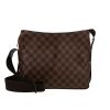 Louis Vuitton  Naviglio shoulder bag  in ebene damier canvas  and brown leather - 360 thumbnail