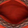 Louis Vuitton  Naviglio shoulder bag  in ebene damier canvas  and brown leather - Detail D3 thumbnail
