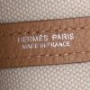 Hermès   shopping bag  in Gris-Béton canvas  and Biscuit leather taurillon clémence - Detail D2 thumbnail