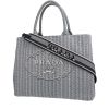 Prada   shopping bag  in blue and white canvas - 00pp thumbnail