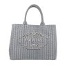 Prada   shopping bag  in blue and white canvas - 360 thumbnail