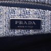 Prada   shopping bag  in blue and white canvas - Detail D2 thumbnail