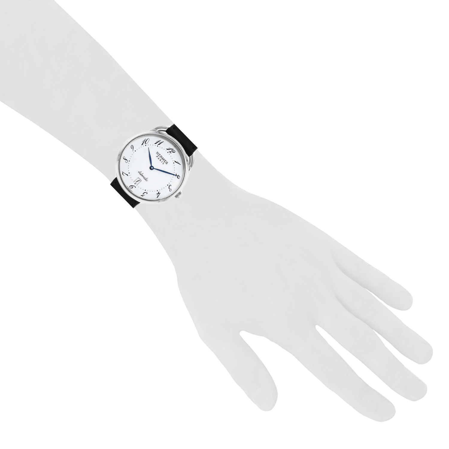 Hermès Arceau  in stainless steel Ref: Hermes - AR4.810  Circa 2000 - Detail D1