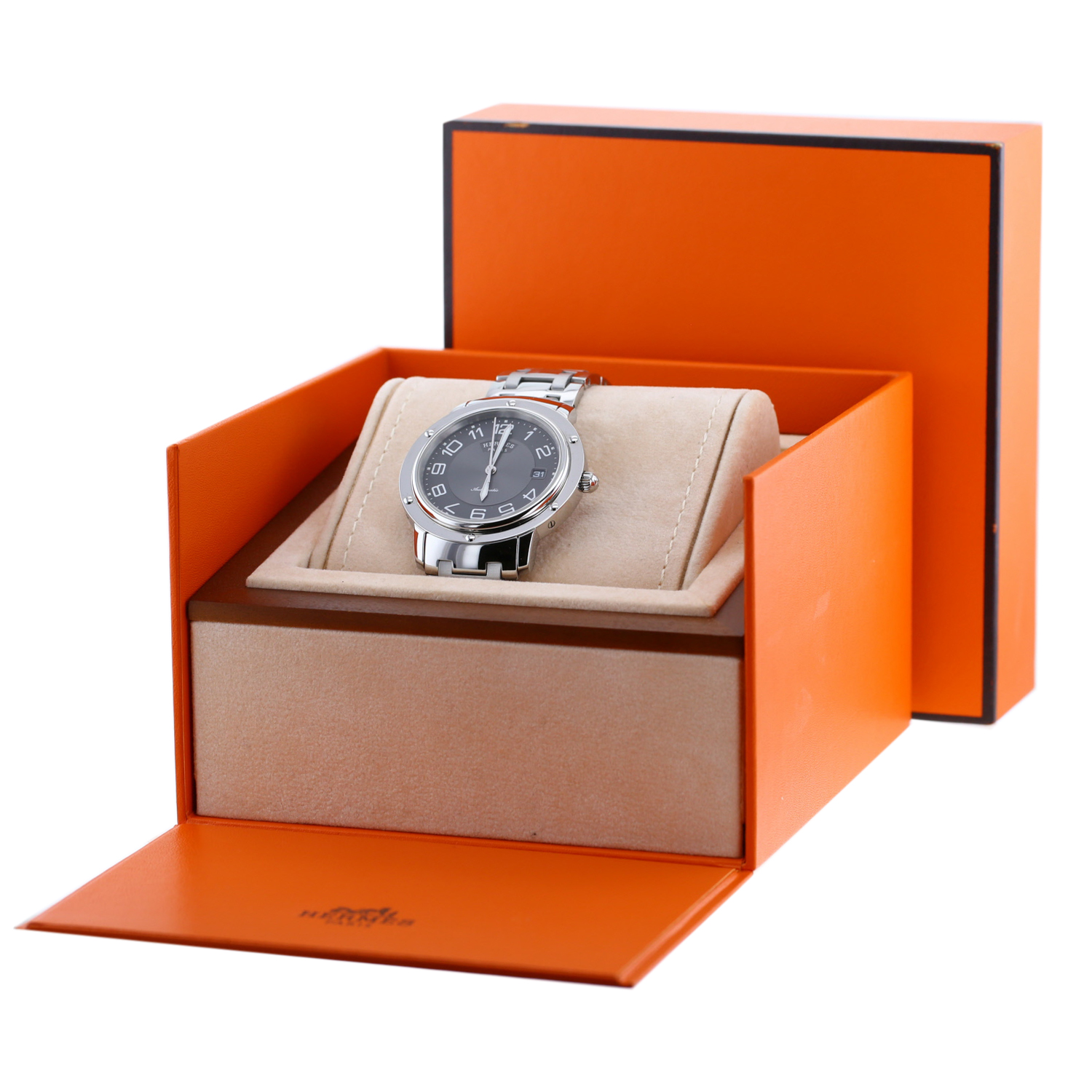 Hermès Clipper  in stainless steel Ref: Hermès - CP2.810  Circa 2010 - Detail D2