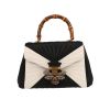 Gucci  Queen Margaret shoulder bag  in ecru and black bicolor  leather - 360 thumbnail