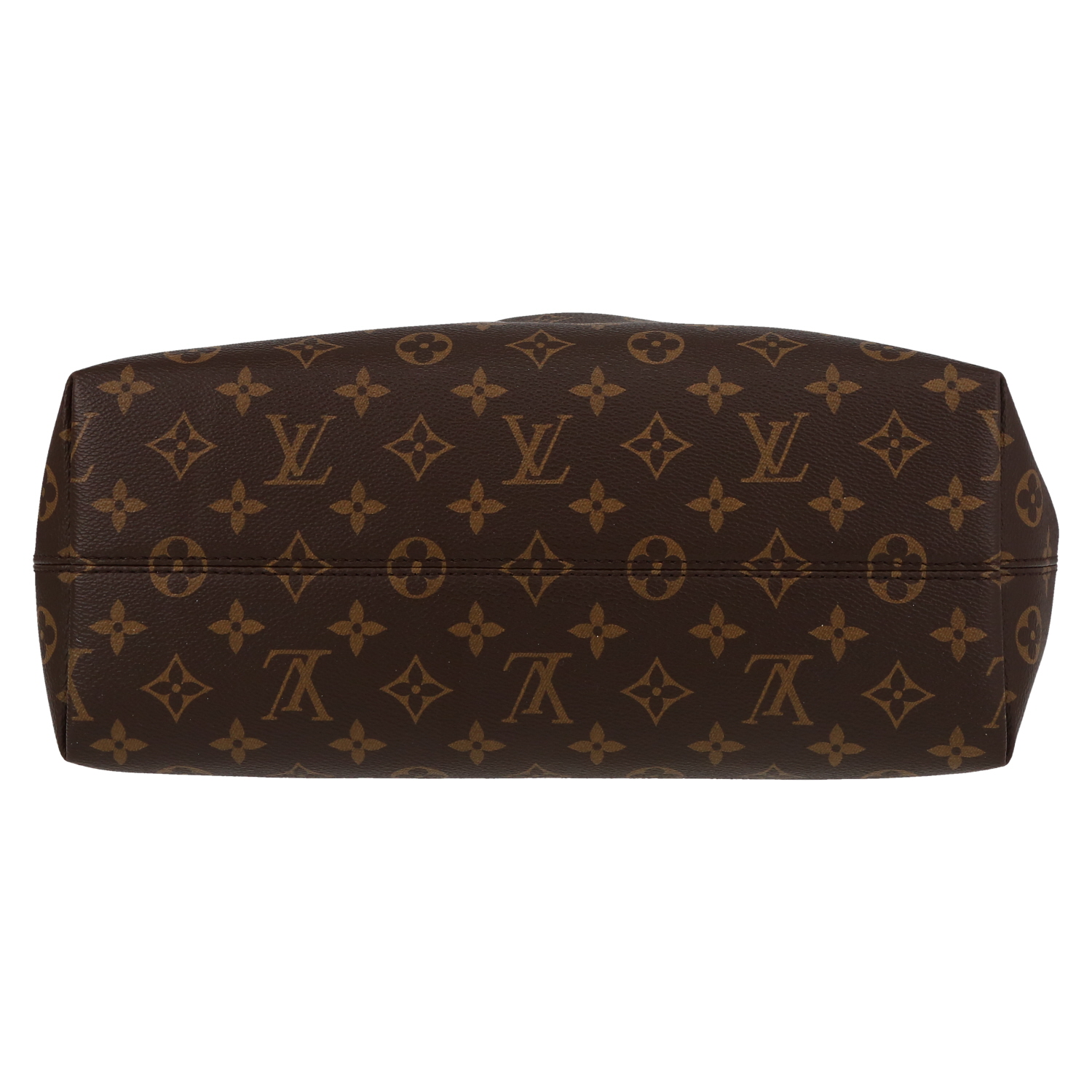 Bolso bandolera Louis Vuitton  Rivoli en lona Monogram y cuero natural - Detail D1