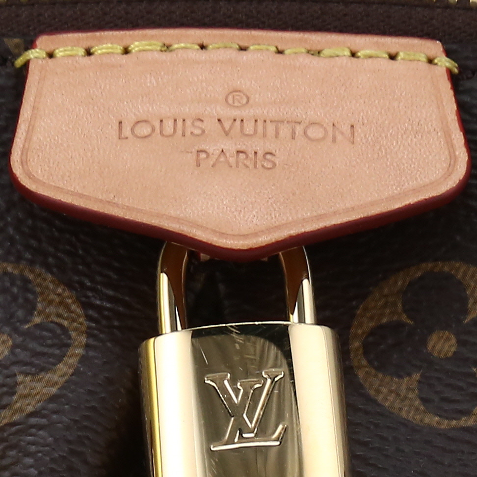 Bolso bandolera Louis Vuitton  Rivoli en lona Monogram y cuero natural - Detail D3