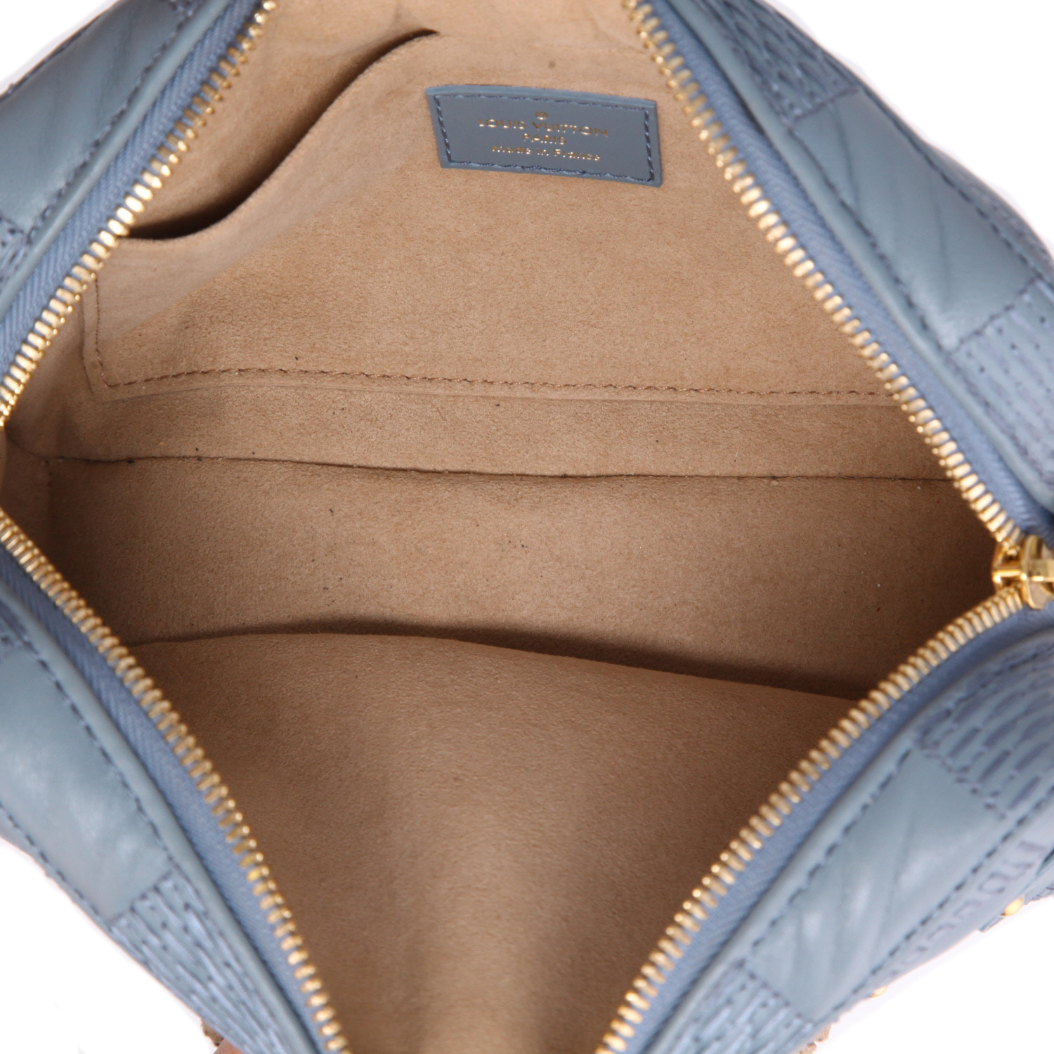 Louis Vuitton  Troca shoulder bag  in blue leather - Detail D3