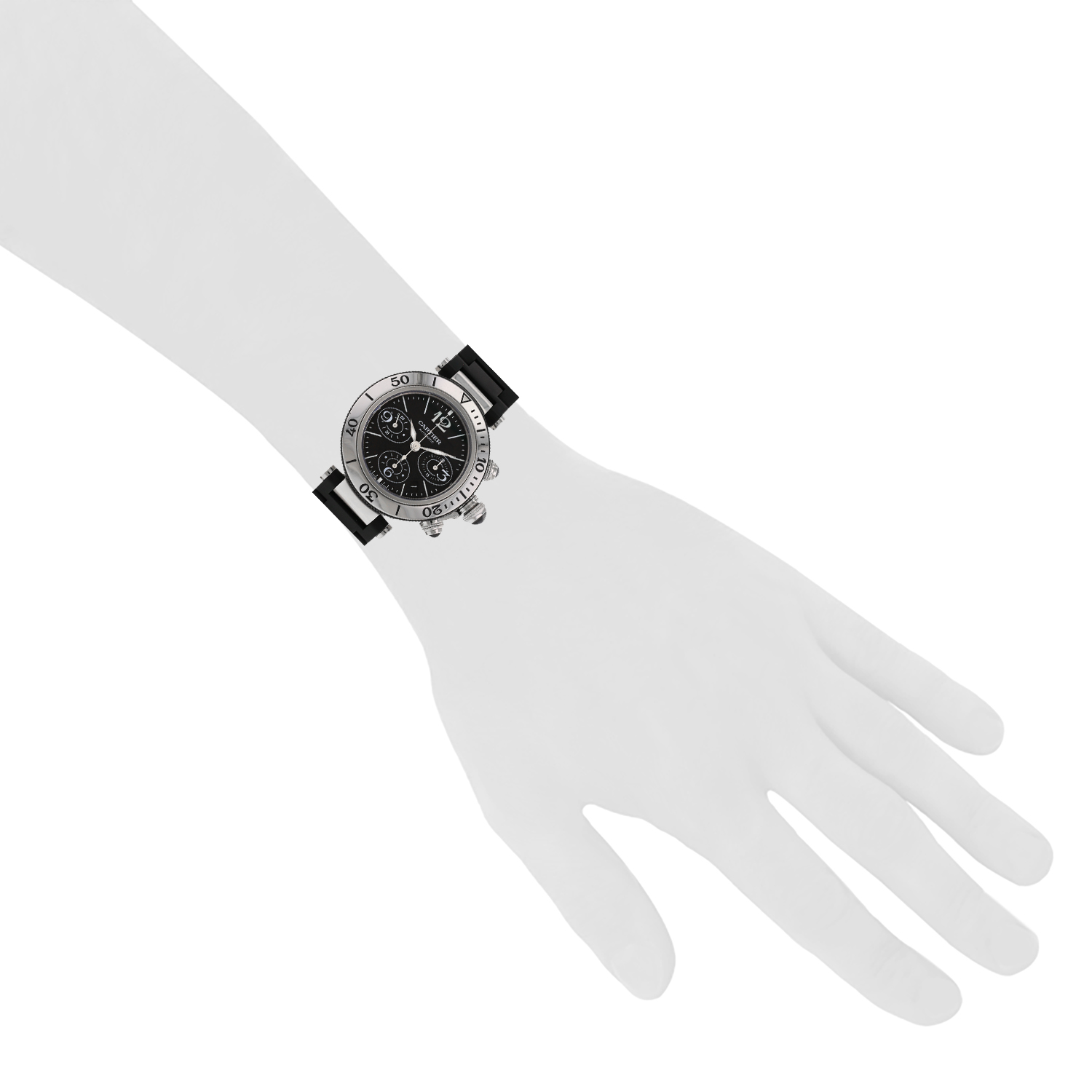 Montre Cartier Pasha Chrono en acier Ref: Cartier - 2995  Vers 2014 - Detail D1