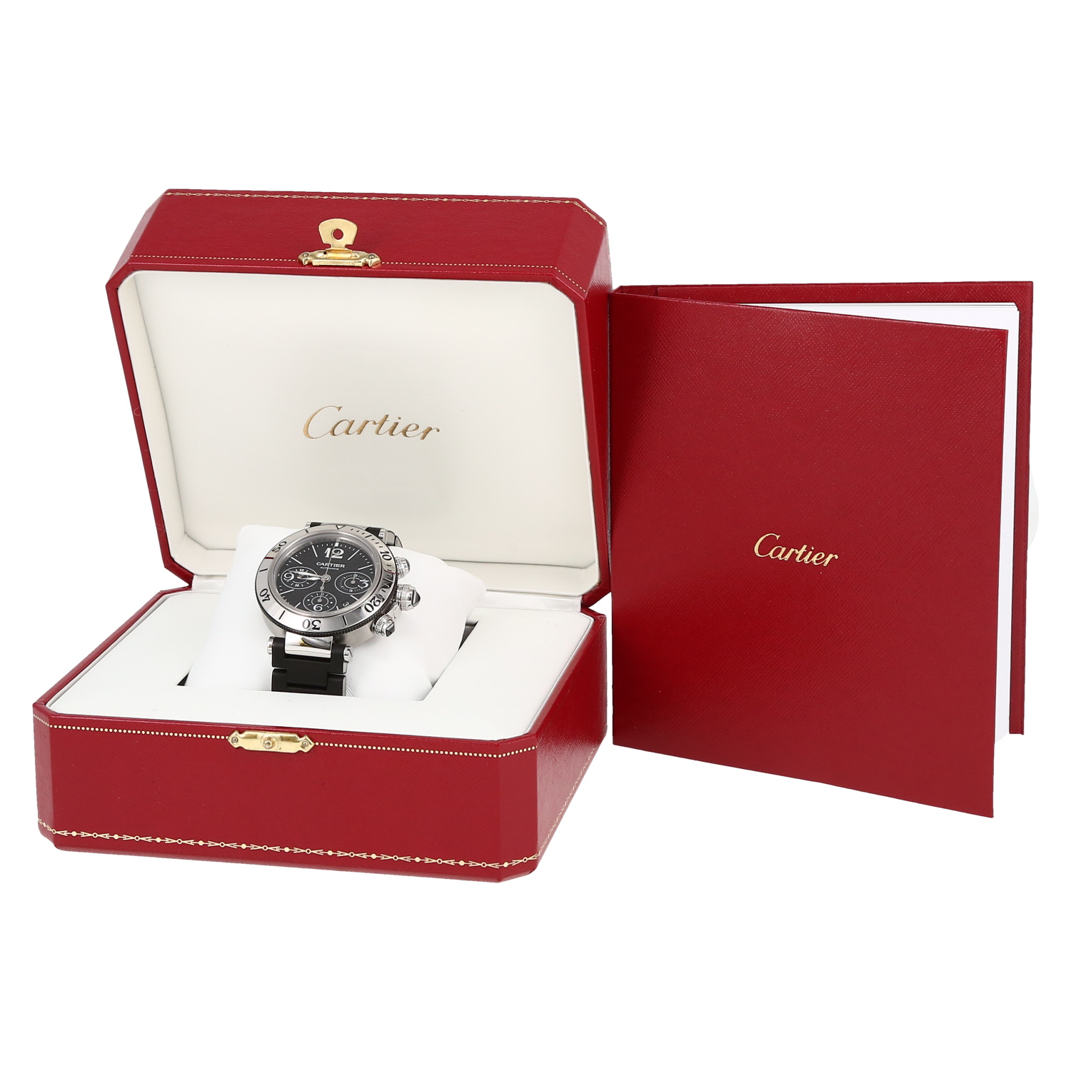 Montre Cartier Pasha Chrono en acier Ref: Cartier - 2995  Vers 2014