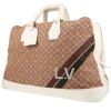 Bolsa de viaje Louis Vuitton   en lona Monogram beige y cuero blanco - 00pp thumbnail