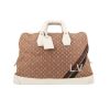 Bolsa de viaje Louis Vuitton   en lona Monogram beige y cuero blanco - 360 thumbnail