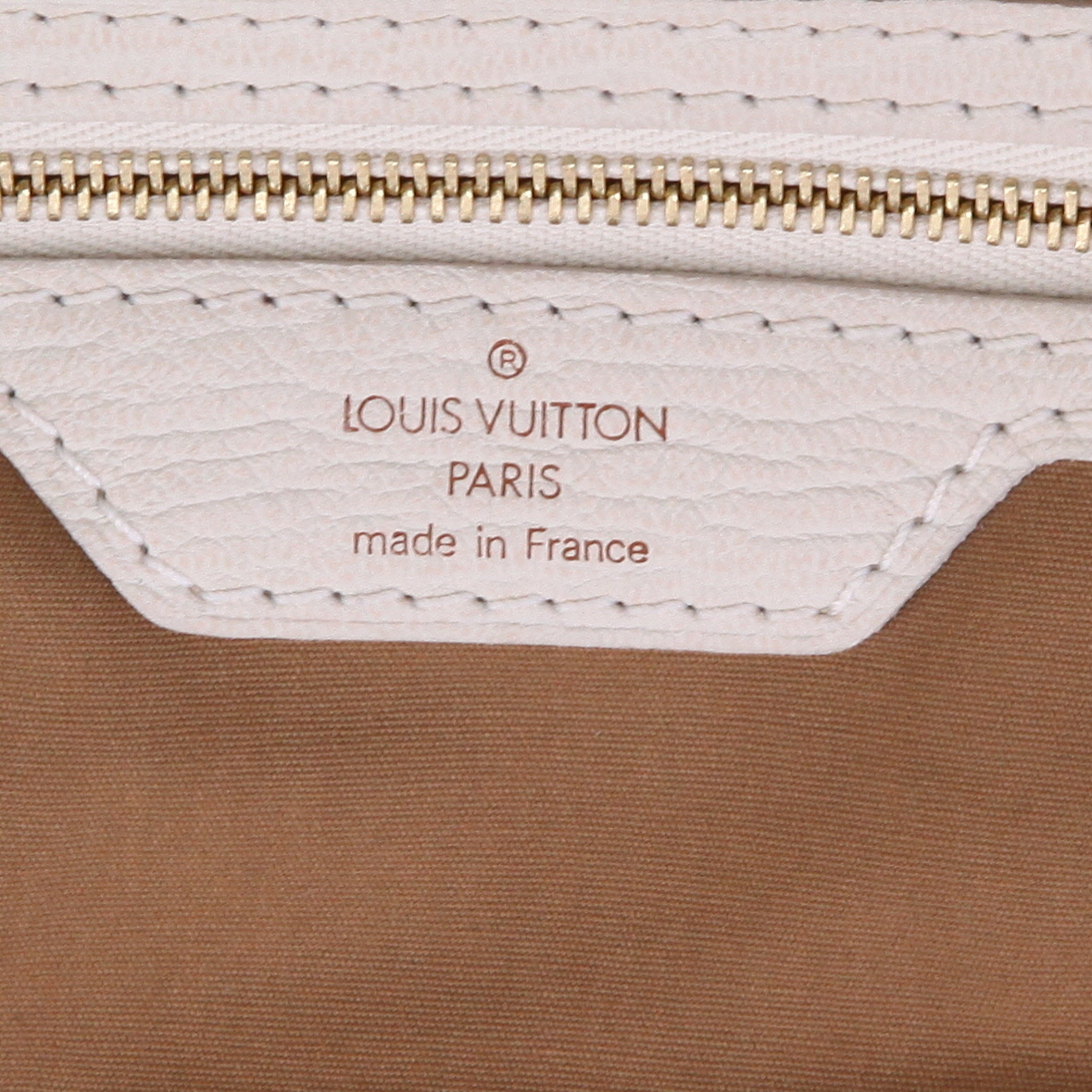 Louis Vuitton   travel bag  in beige monogram canvas  and white leather - Detail D2