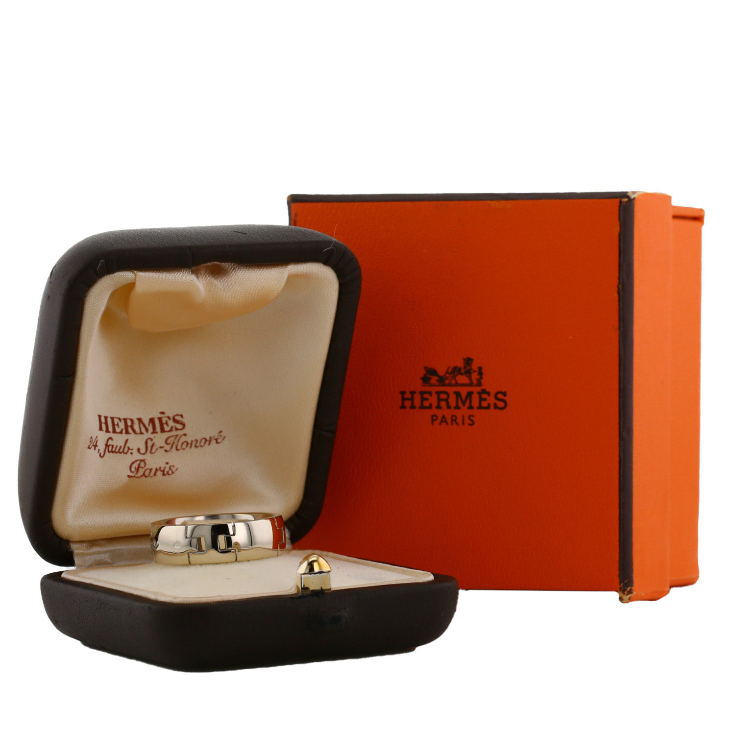 Fede nuziale Hermès Ever Héraklès in oro bianco - Detail D2