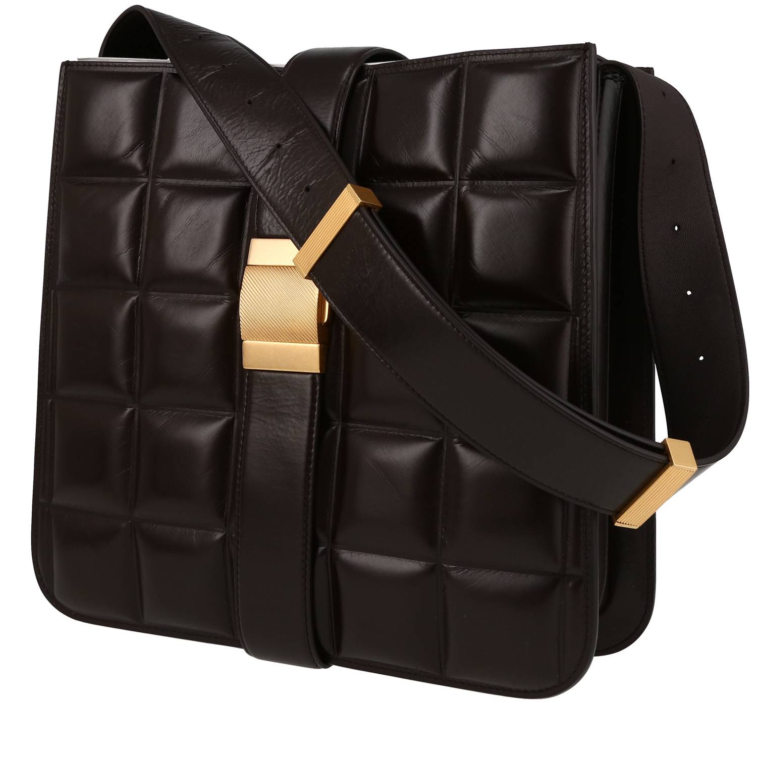 intrecciato leather shoulder bag bottega