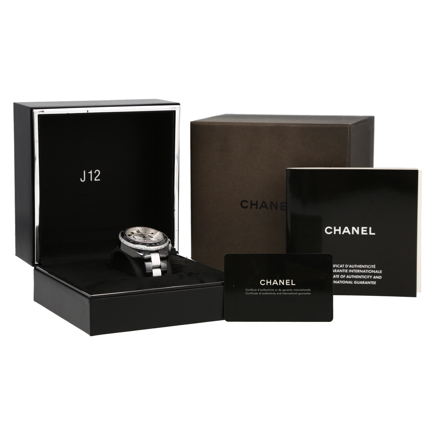 Reloj Chanel J12 Chronographe de cerámica y acero Ref: Chanel - H1624  Circa 2008 - Detail D2