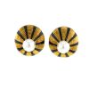 Orecchini a clip  Tiffany & Co Jean Schlumberger in oro giallo, smalto e perle - 360 thumbnail