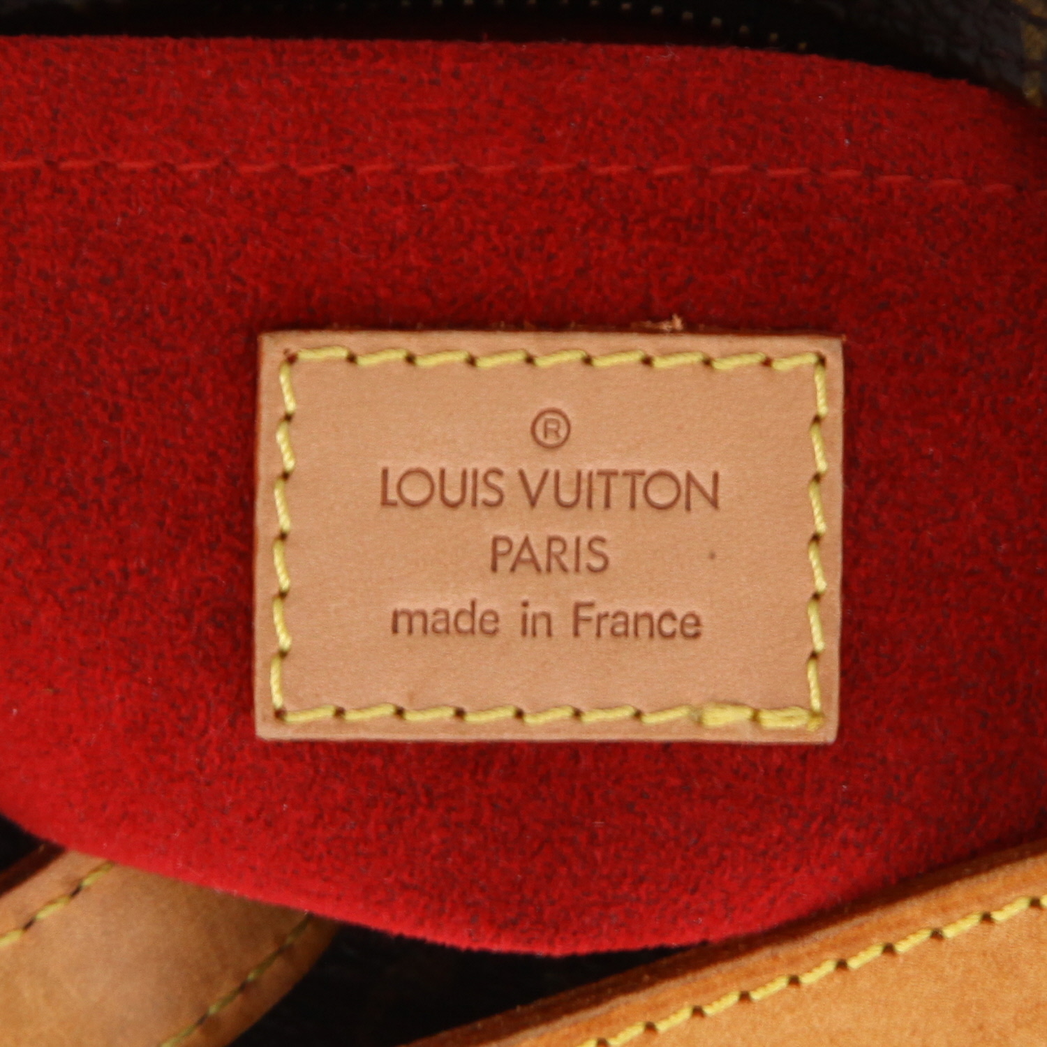 Borsa Louis Vuitton  Croissant in tela monogram e pelle naturale - Detail D2