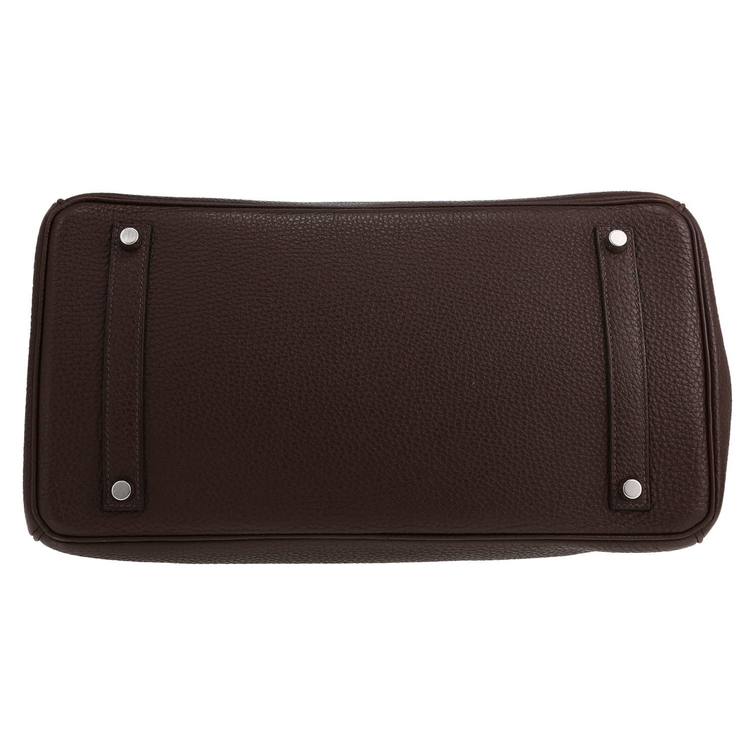 Borsa Hermès  Birkin 35 cm in pelle togo marrone cioccolato - Detail D1