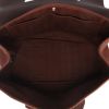 Hermès  Valparaiso handbag  in brown leather  and brown canvas - Detail D2 thumbnail