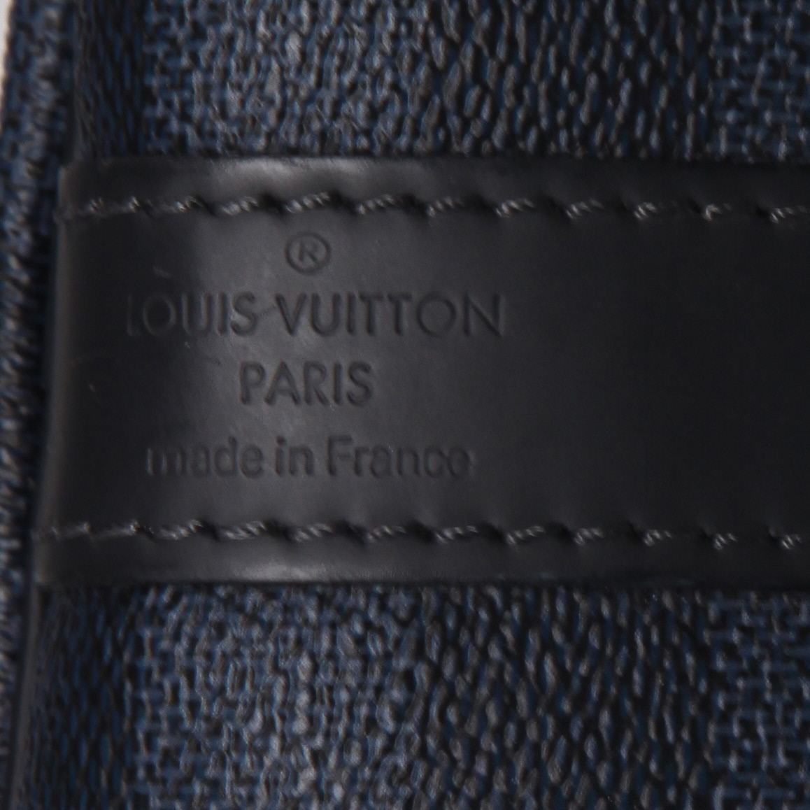 Sac de voyage Louis Vuitton  Keepall 45 en toile damier bleue - Detail D3