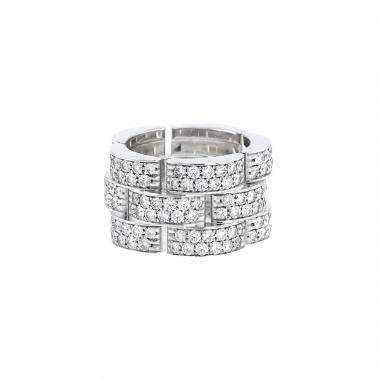 Sortija Cartier Maillon Panthère de oro blanco y diamantes