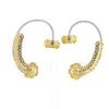 Repossi  earrings for non pierced ears in yellow gold and white gold - 360 thumbnail