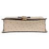 Gucci  Sylvie handbag  in off-white ostrich leather - Detail D1 thumbnail