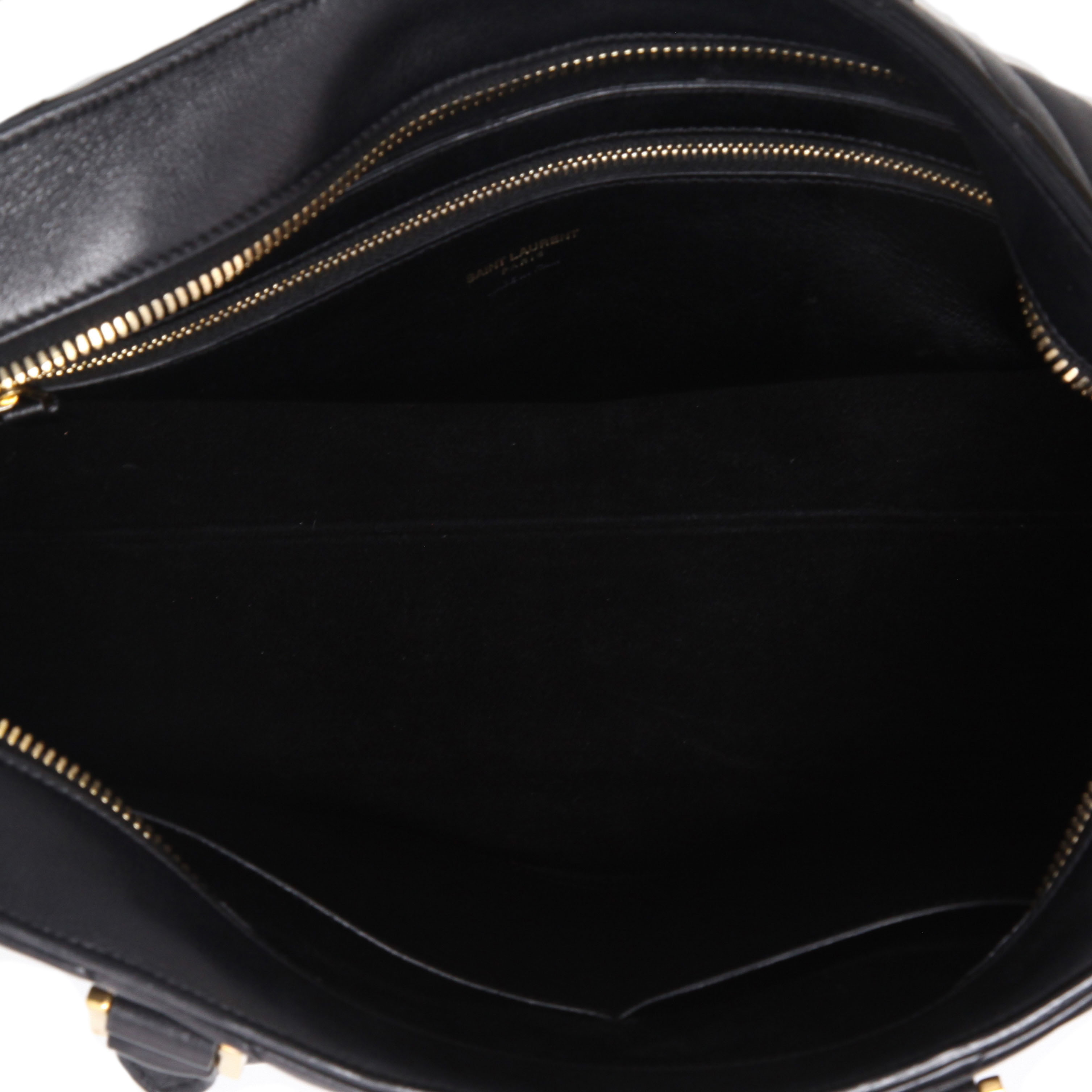 Saint Laurent  Chyc handbag  in black chevron quilted leather - Detail D3